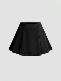 Black skirt on a light gray background