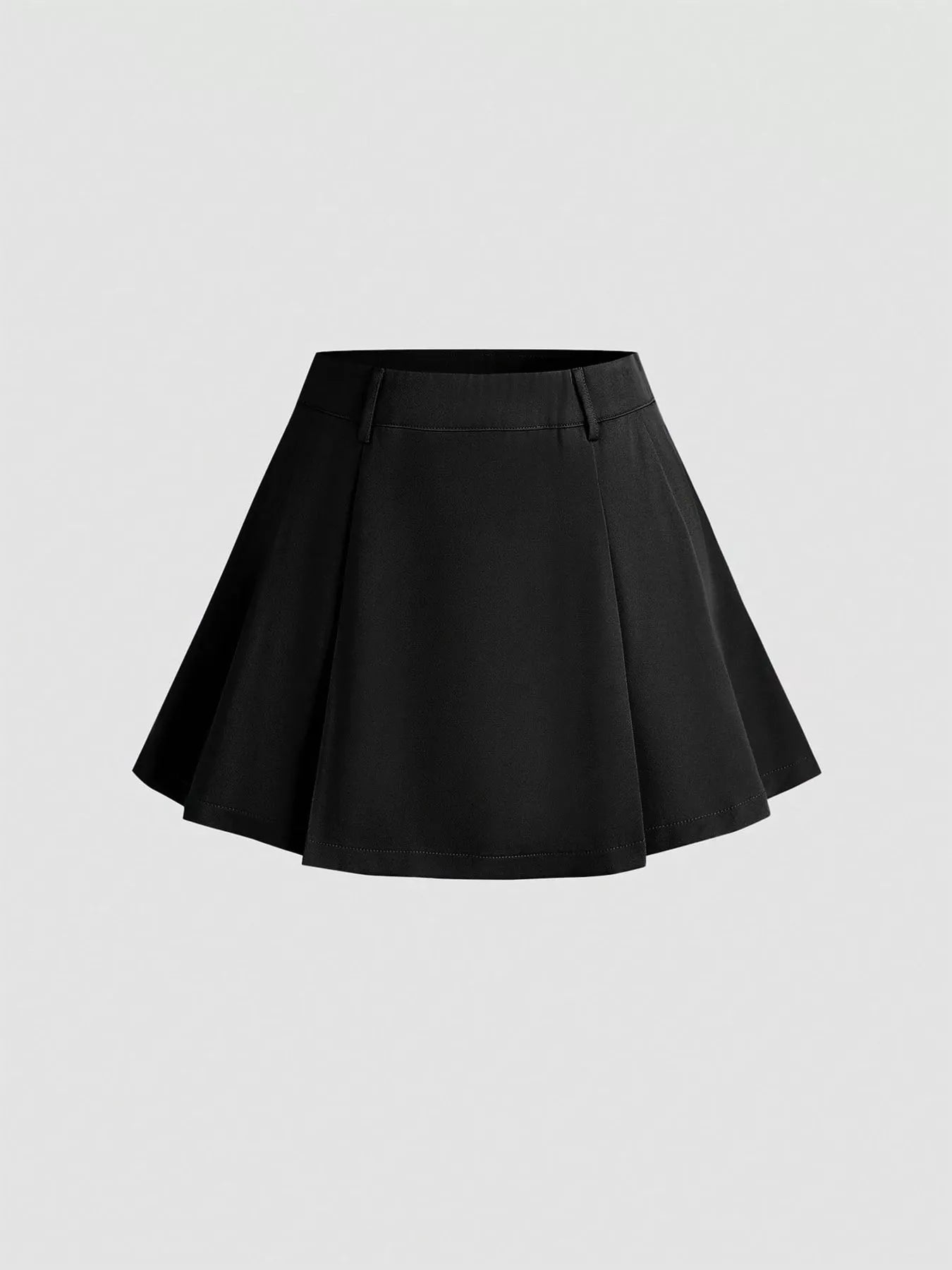 Black skirt on a light gray background