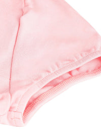 Close-up of a pink fabric texture on a white background