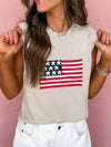 Women's American Flag Graphic Knit Sweater Vest