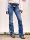 Raw Hem Bootcut Jeans