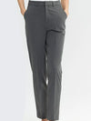 High-Waisted Straight Slim-Fit Pants