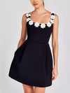 Women's Floral Sleeveless Mini Dress with Pockets