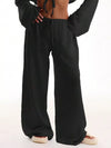 Women's Pull On Relaxed Fit Drawstring Wide Leg Pants
