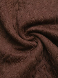 Close-up of brown textured fabric