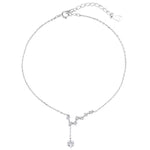 Silver necklace with a star pendant on a white background