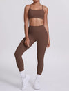 Women's Criss-Cross Back Cami and Leggings Active Set
