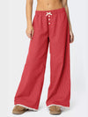Plaid Wide-Leg Pants