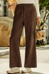 Corduroy Wide-Leg Drawstring Pants