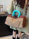 weekender Plaid Oxford Sloth Travel Bag For Women