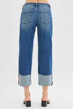 Blue jeans with a white background
