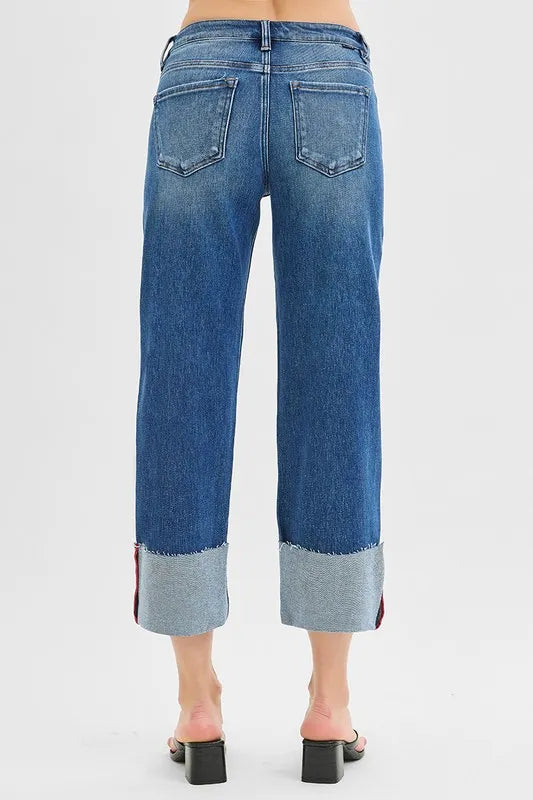 Blue jeans with a white background