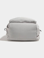 Gray backpack on a white background