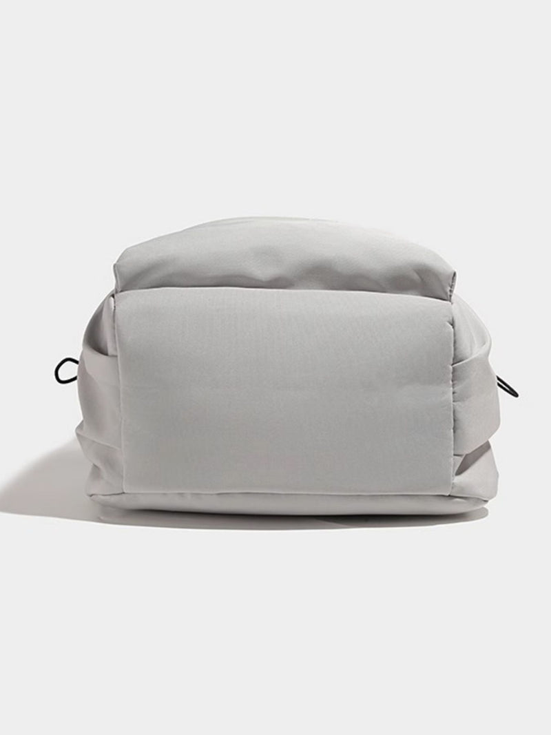 Gray backpack on a white background