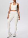 Women's Halter Neck Crop Top and High-Waisted Leggings Active Set