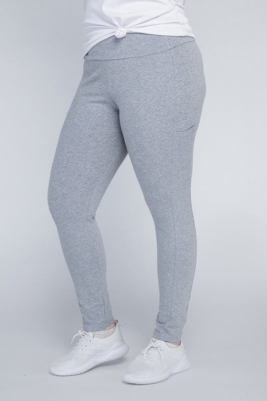 Plus Everyday Leggings with Pockets Gray