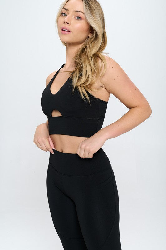 Two Piece Activewear Set with Cut-Out Detail for women
