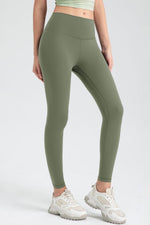 Light green Women's Wide Waistband Slim Fit Active Leggings