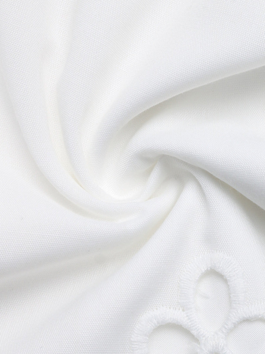 Close-up of white fabric with a subtle texture