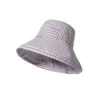 Checkered bucket hat on a white background