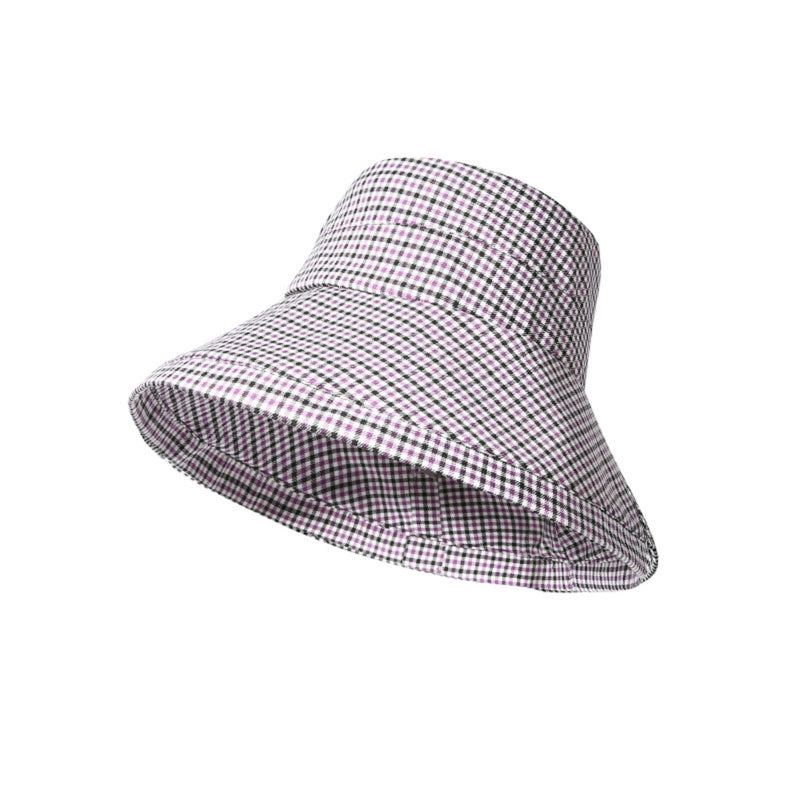 Checkered bucket hat on a white background