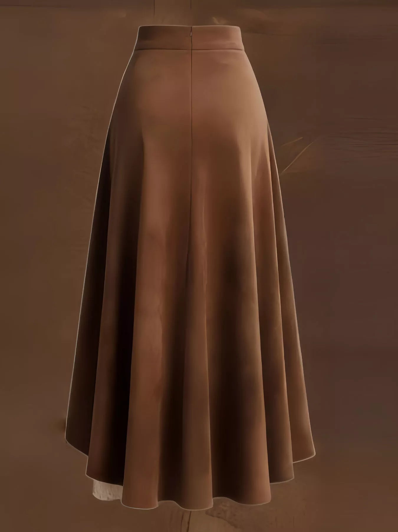 Brown skirt on a matching brown background