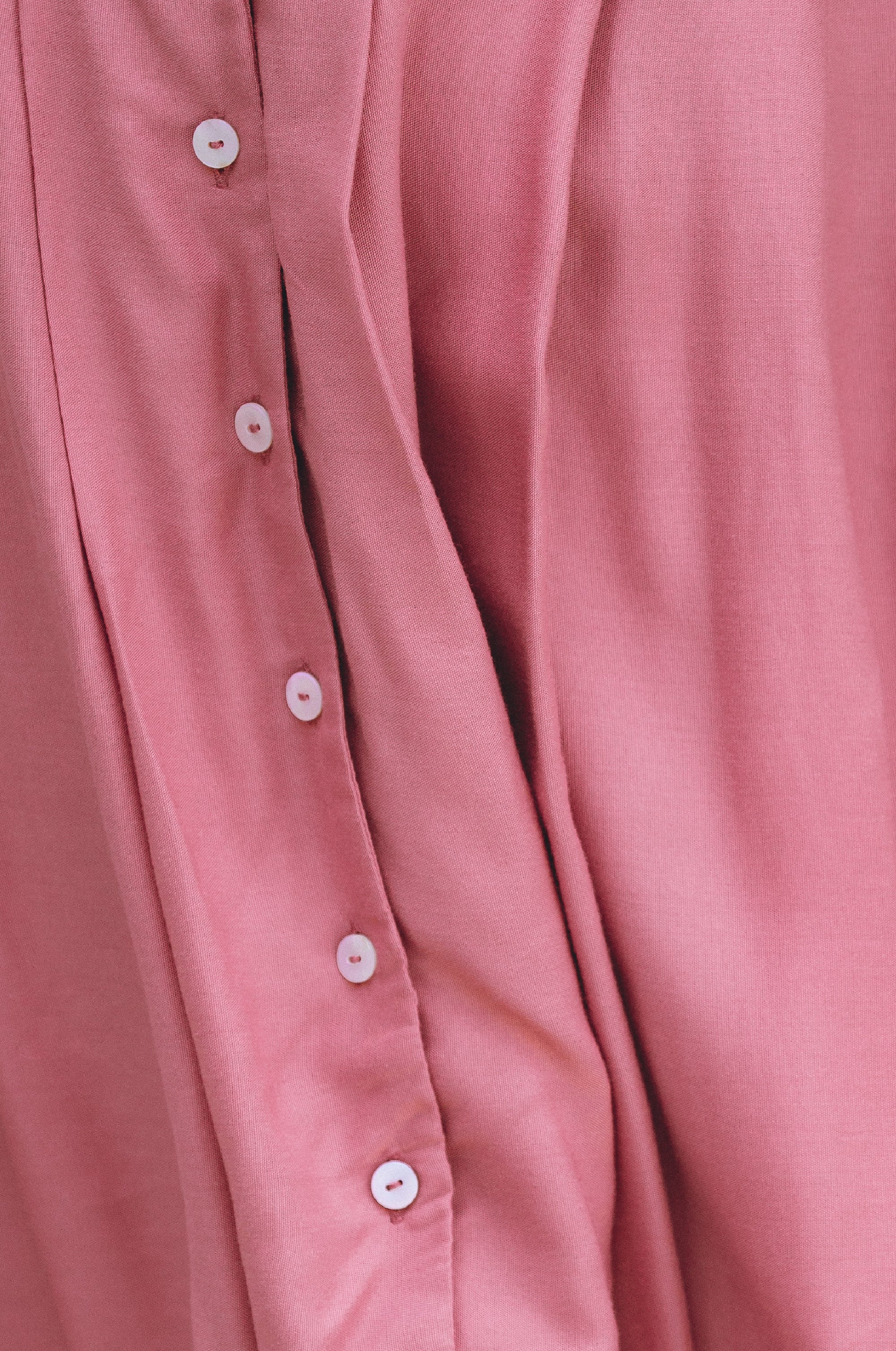 A view of the buttons on Agnes Shirt Dress