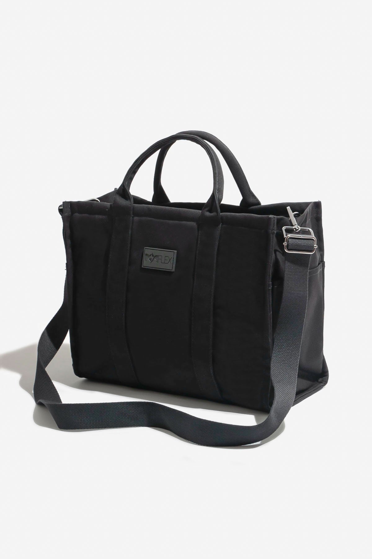 side view of the Sloane Tote - Black