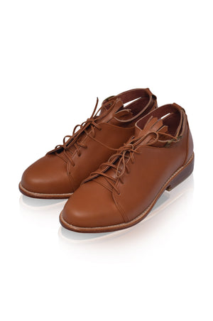 Brown Boston Leather Oxfords