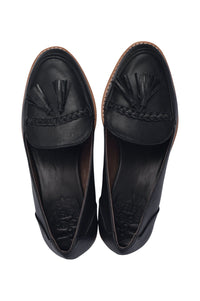 Top view of black Brooklyn Leather Loafers 