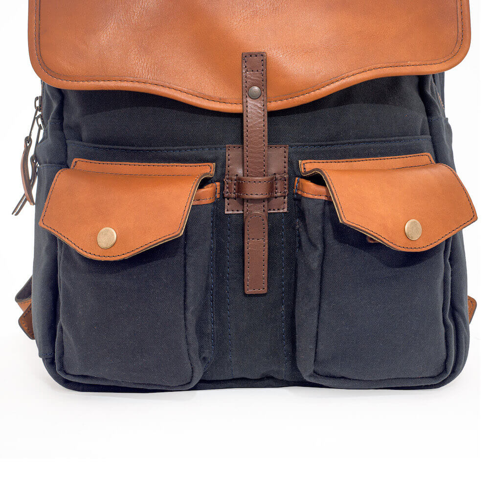 Campaign Waxed Canvas Backpack by Mission Mercantile Leather Goods