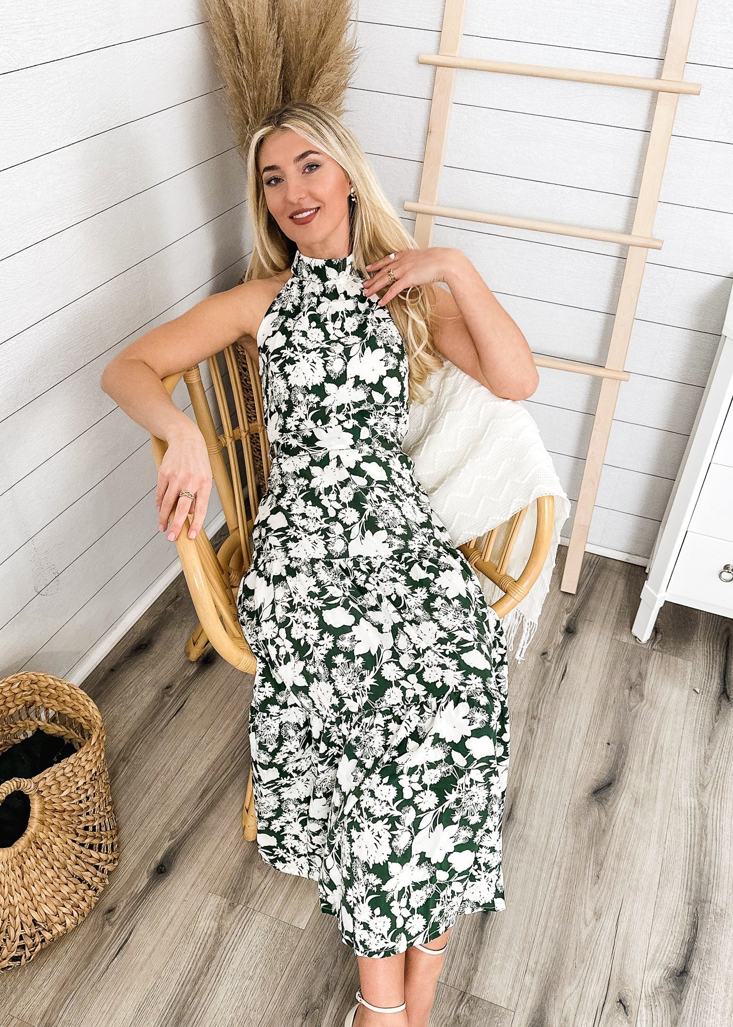 Black Halter Neck Tiered Summer Dress