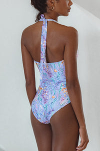 Another view of the back of Iliana Cross-Over One Piece Swimsuit 