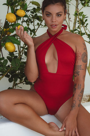 Iliana Cross-Over One Piece Swimsuit by Bali ELF