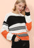 Playfull Drop Shoulder Striped Knit Sweater