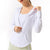 Breathable Active Drawstring Zip-Up Hoodie Jacket-white