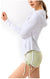 left side view of Breathable Active Drawstring Zip-Up Hoodie Jacket-white