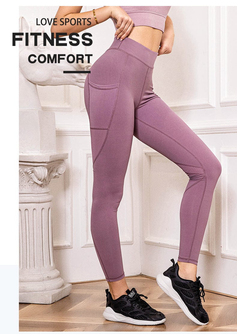 Cute Seaming Sculpting Leggings with Pockets