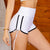 White High Waisted Shorts with Adjustable Strings