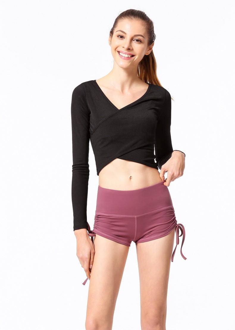 High Rise Mini Shorts with Adjustable Strings for her