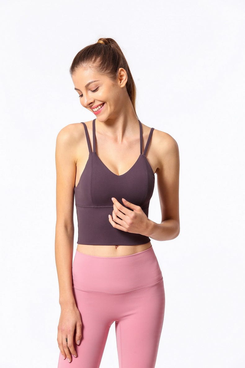 Crossing back sports bra