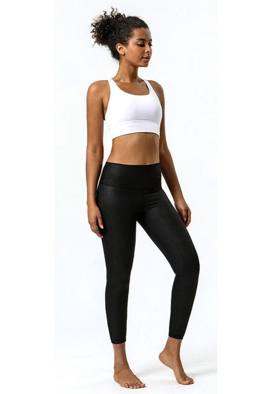 Glossy & Shiny High Rise 7/8 Leggings for yoga