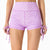 Front view of checkered shorts-pink