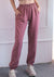 Pink High Rise Contouring Seam Drawstring Ruched Joggers