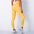 Right side view of yellow leggings