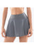 Breathable Ruffled Active Skirt-gray