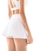 Breathable Ruffled Active Skirt-white