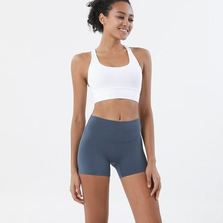 Front view of High Waisted Soft Biker Shorts