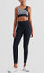 Front view of Houndstooth Scoop Neck Sports Bra