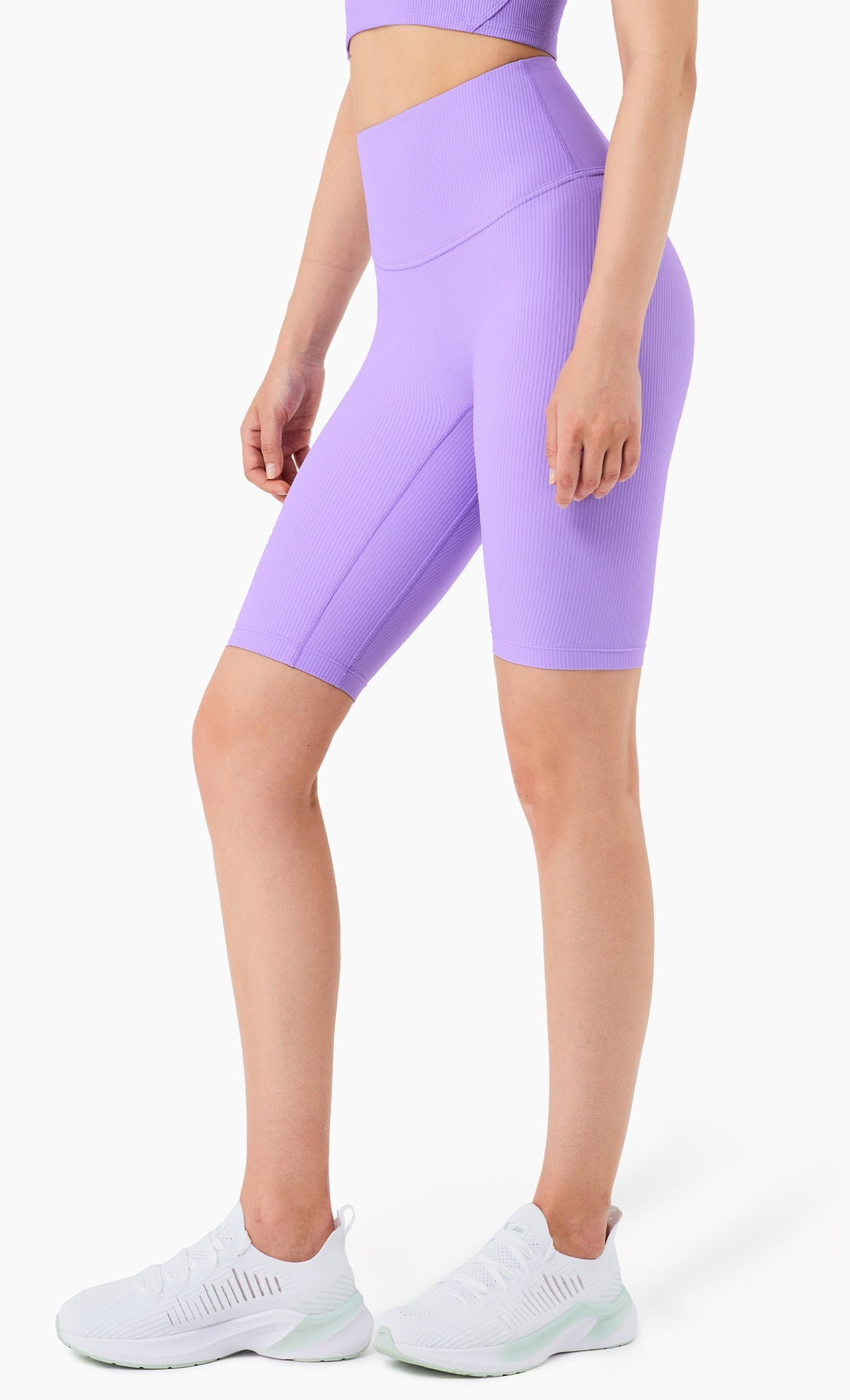 Purple High Waisted Biker Shorts